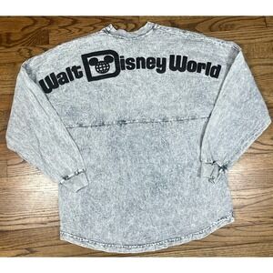 Walt Disney World Spirit Jersey Mineral Wash Long Sleeve Tee Sz Large Acid Wash